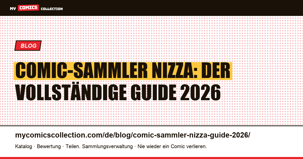 Comic-Sammler in Nizza: Guide 2026, Artikelillustration
