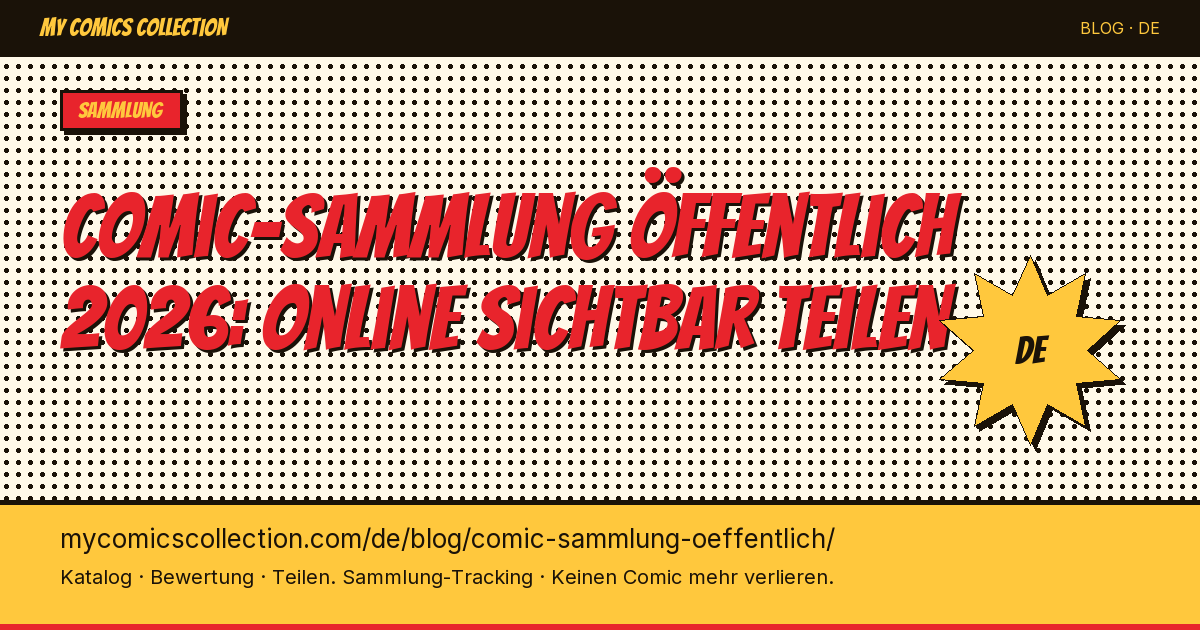 Comic-Sammlung öffentlich online sichtbar machen — Artikel-Illustration
