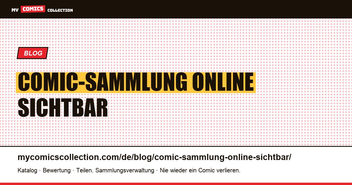 Comic-Sammlung online sichtbar — Artikelillustration