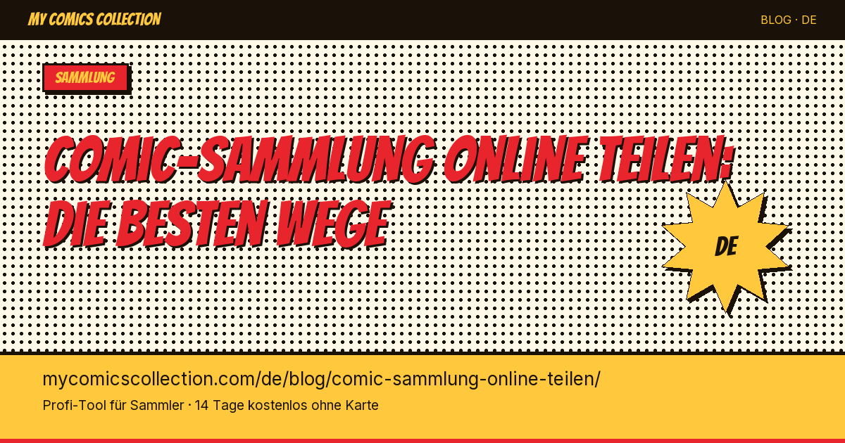 Comic-Sammlung online teilen: die besten Wege für Sammler — Artikel-Illustration