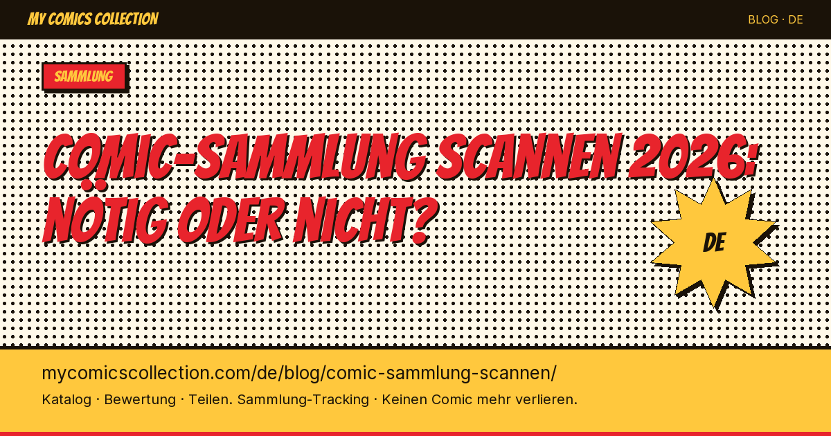 Comic-Sammlung scannen: ist das nötig? — Artikel-Illustration
