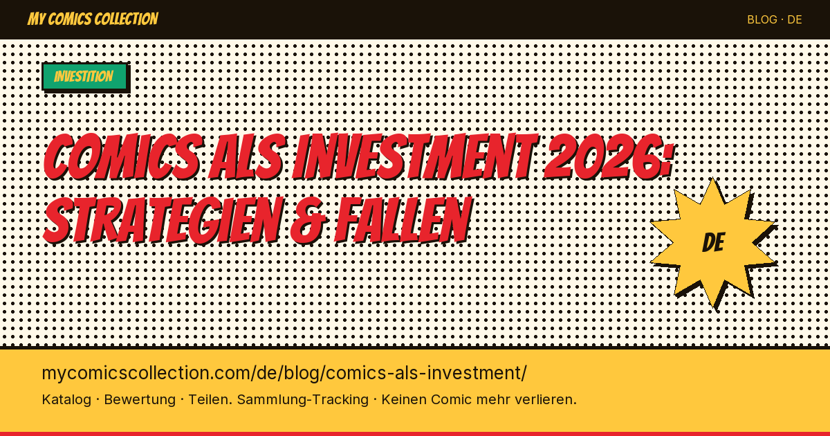 Comics als Investment 2026: Strategien und Fehler vermeiden — Artikel-Illustration
