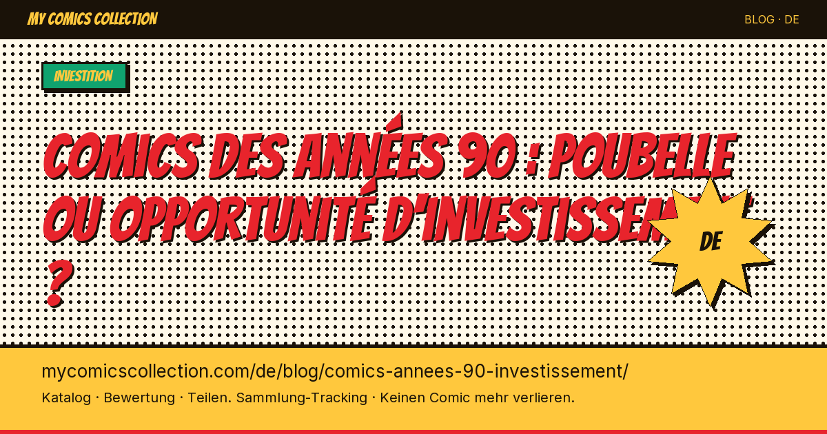 Comics der 90er: Wertlos oder Investmentchance? — Artikelillustration