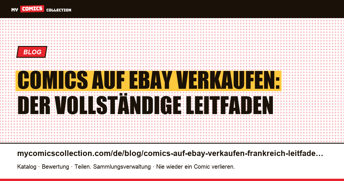 Comics auf eBay verkaufen: der vollständige Leitfaden, Artikelillustration