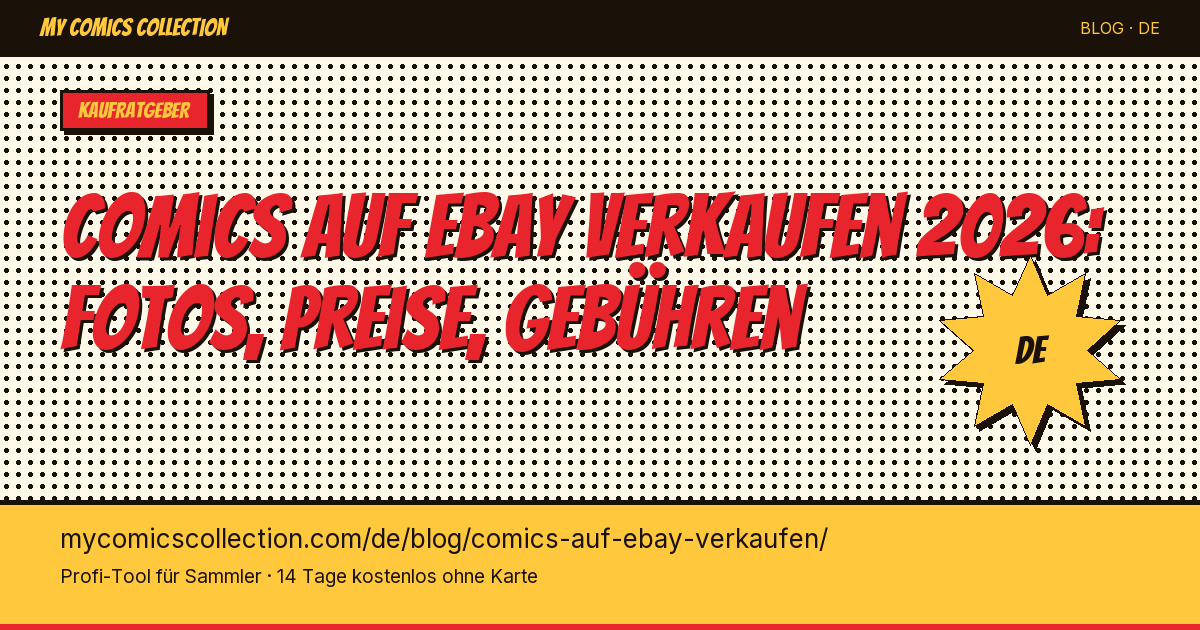 Comics auf eBay verkaufen 2026: der komplette Guide — Artikel-Illustration