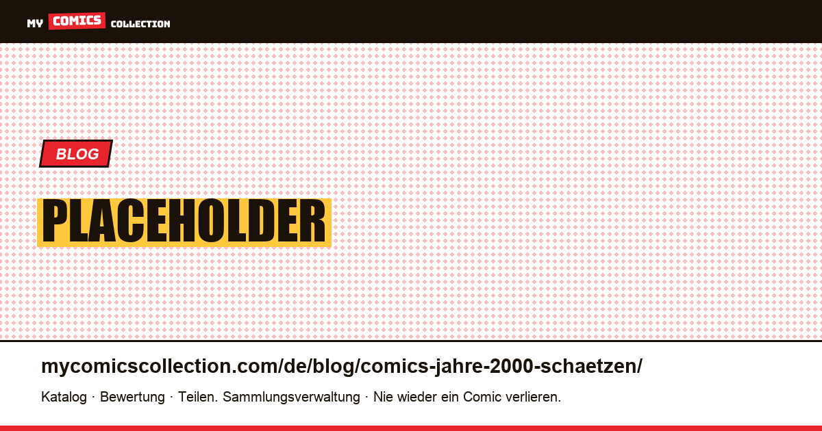 Schätzung der Comic-Jahre 2000, Artikelillustration