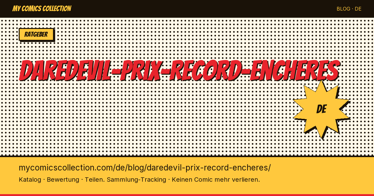 Daredevil: Rekordpreis bei Auktion erzielt — Artikelillustration