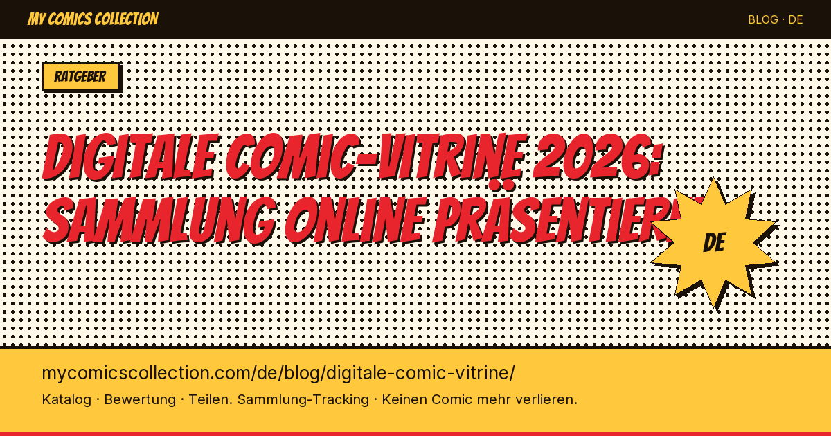 Digitale Comic-Vitrine: zeige deine Sammlung online — Artikel-Illustration