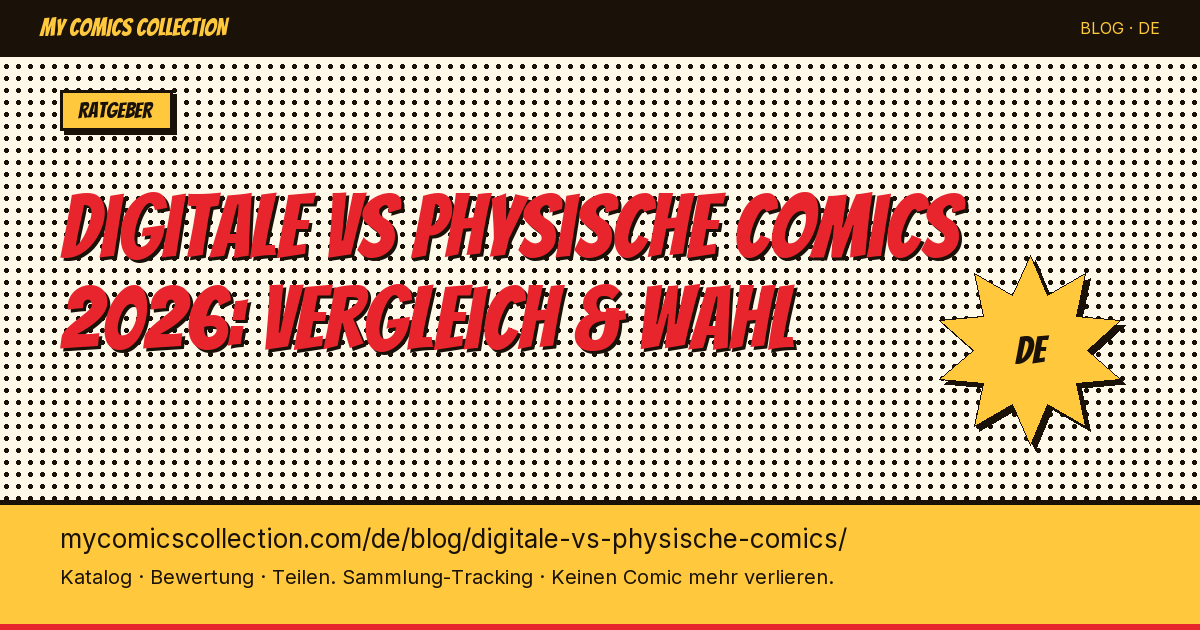 Digitale vs physische Comics: was 2026 wählen? — Artikel-Illustration