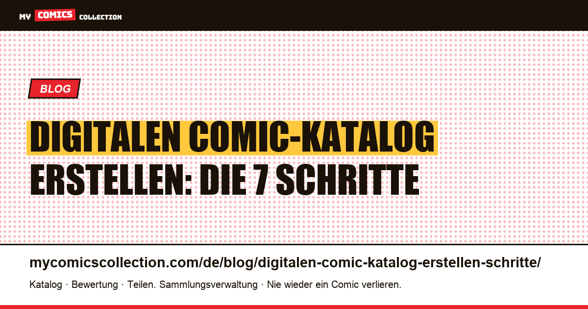 Digitalen Comic-Katalog erstellen: die 7 Schritte, Artikelillustration