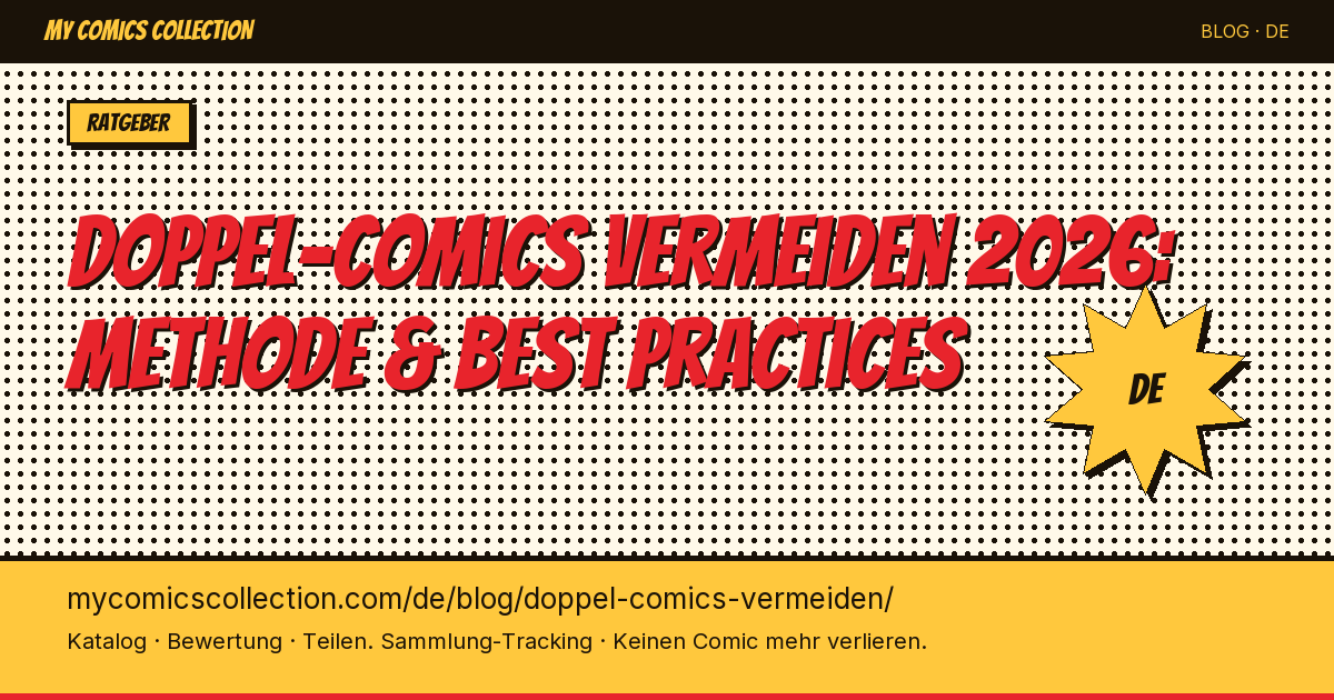 Doppel-Comics vermeiden: Methode und Tools 2026 — Artikel-Illustration