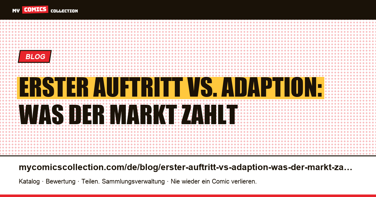 Erster Auftritt vs. Adaption: Was der Markt zahlt — Artikelillustration