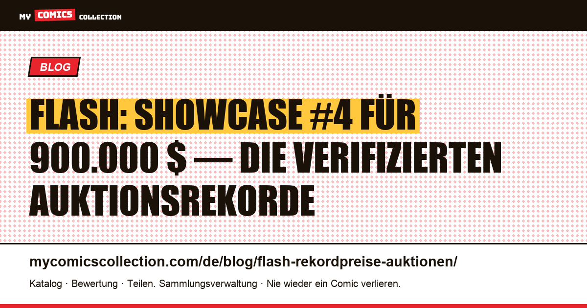 Flash: die teuersten Comics bei Auktionen, Artikelillustration