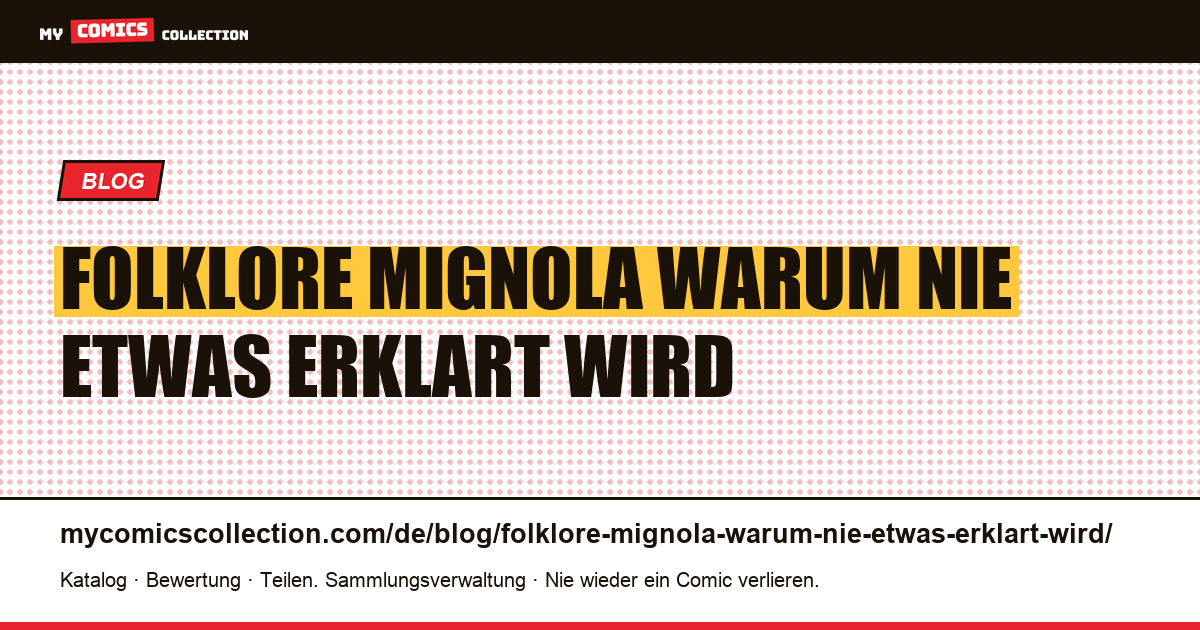 Folklore in Mignola: Warum nie etwas erklärt wird — Artikelillustration