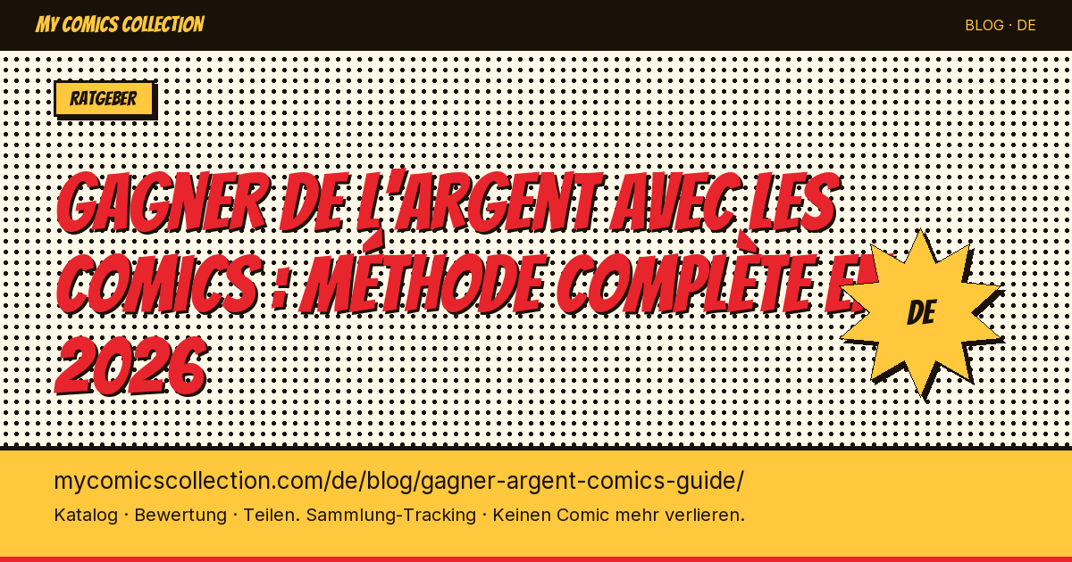 Geld verdienen mit Comics: 5 Methoden im Jahr 2026 — Artikelillustration
