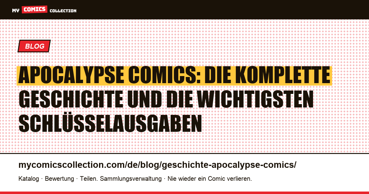 Die Geschichte von Apocalypse in den Comics: Ursprung, Biografie und Schlüsselausgaben, Artikelillustration