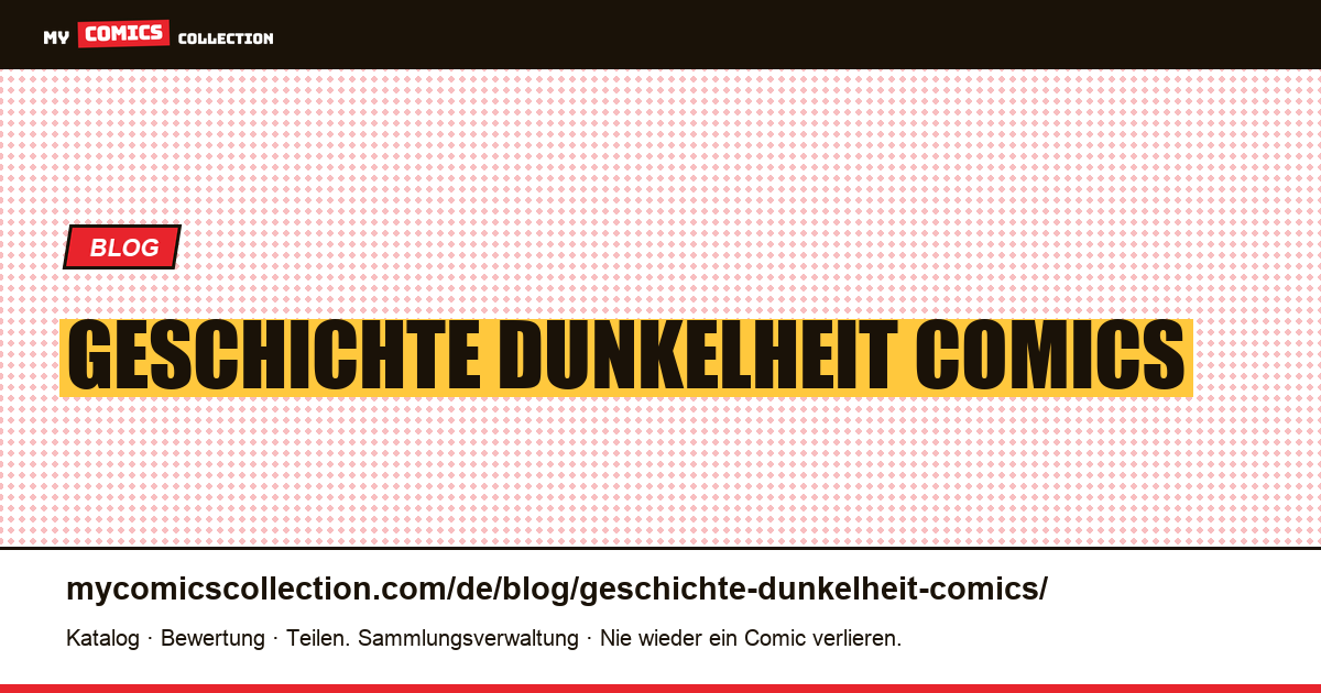 Geschichte Dunkelheit Comics — Artikelillustration