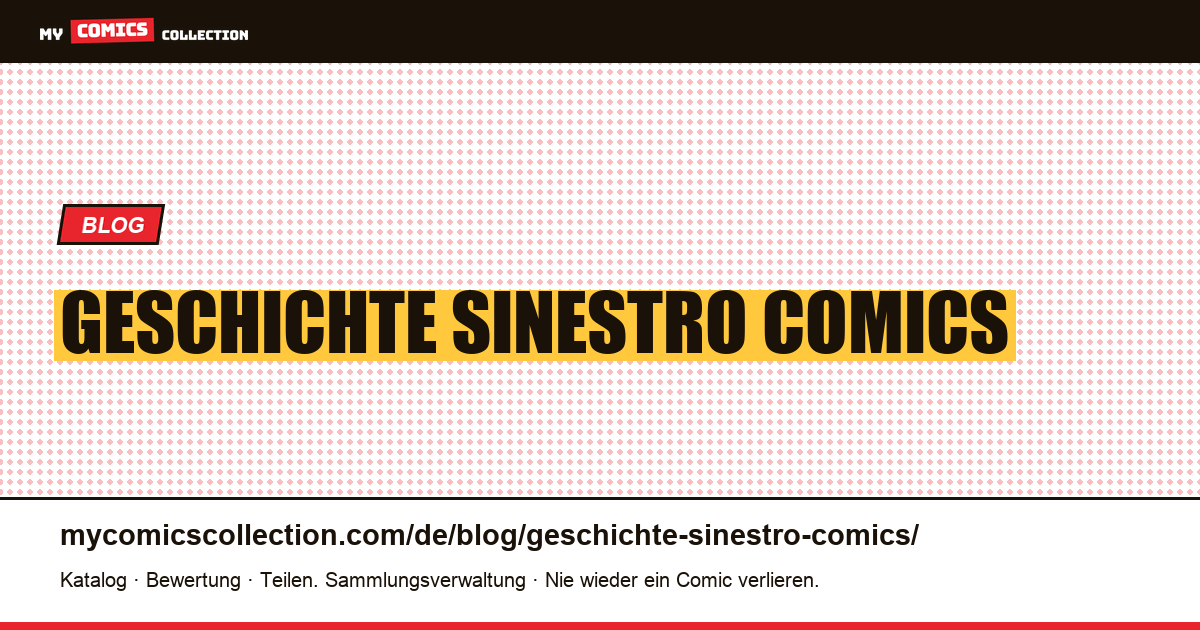 Geschichte Sinestro Comics — Artikelillustration