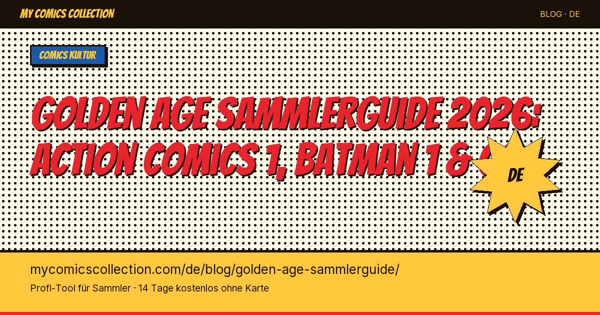 Golden Age Sammlerguide: Comics der Anfangsära sammeln — Artikel-Illustration