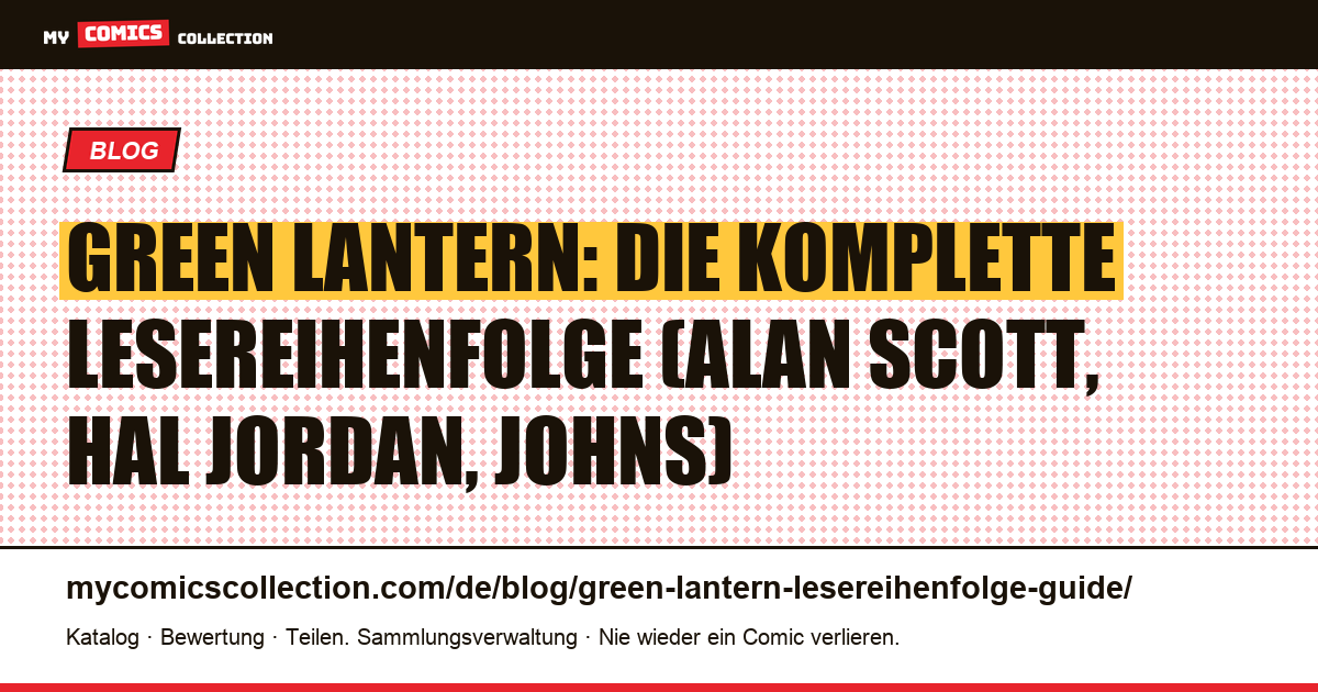 Green Lantern: Lesereihenfolge für Einsteiger und Fortgeschrittene, Artikelillustration