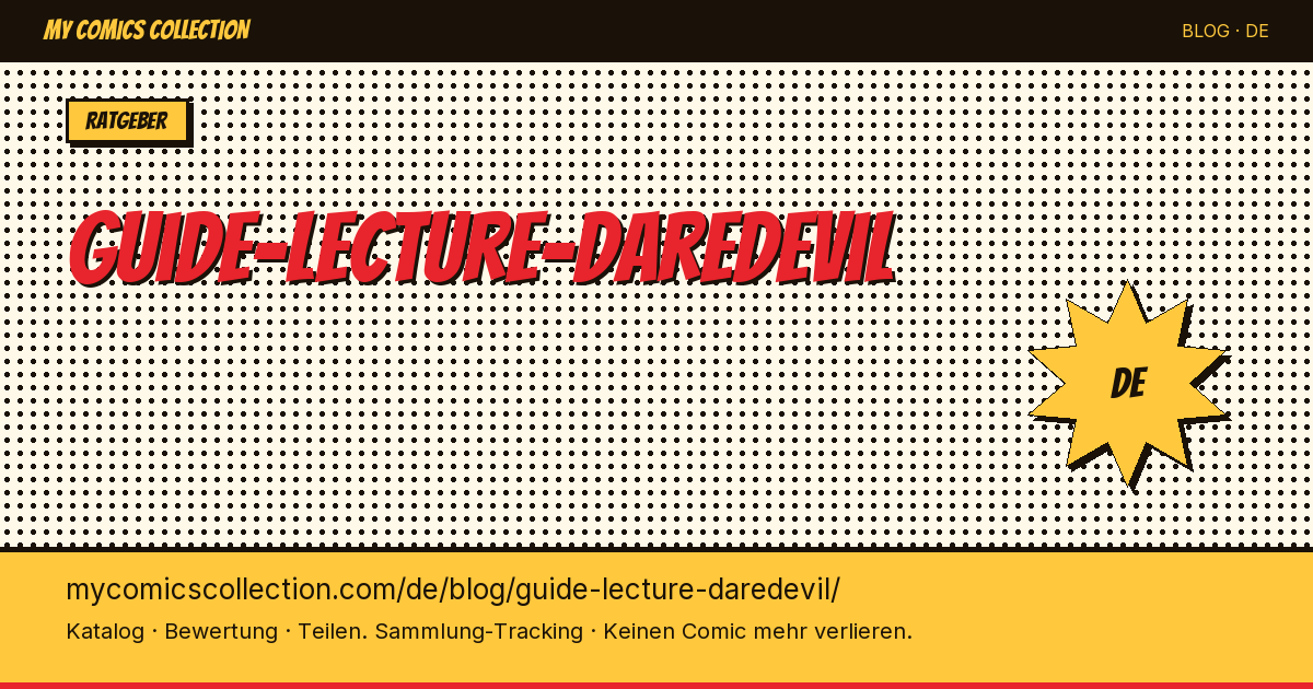 Leseguide Daredevil — Artikelillustration