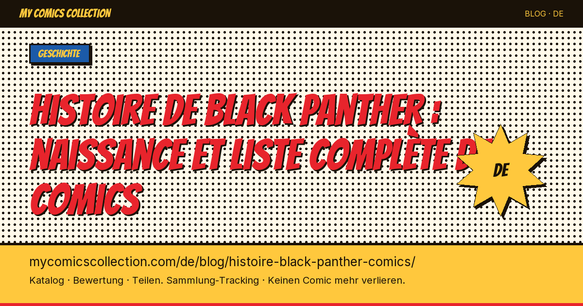 Black Panther Geschichte: Entstehung und komplette Comic-Liste — Artikelillustration