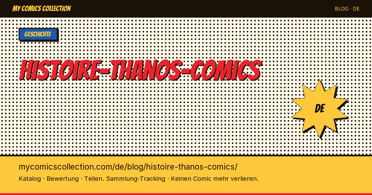 Die Geschichte von Thanos in den Comics — Artikelillustration