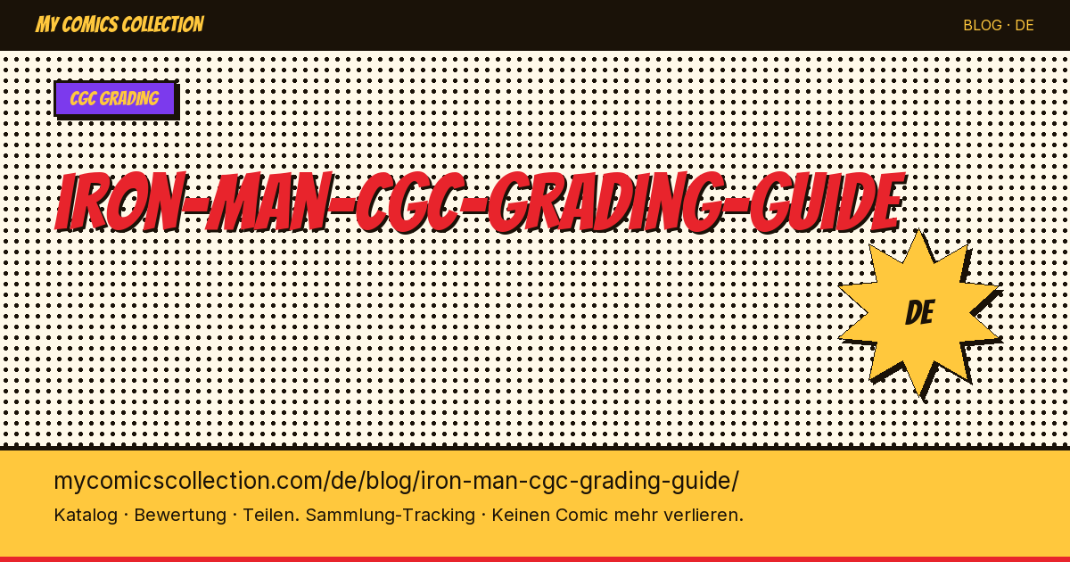 Iron Man CGC-Bewertungsleitfaden — Artikelillustration