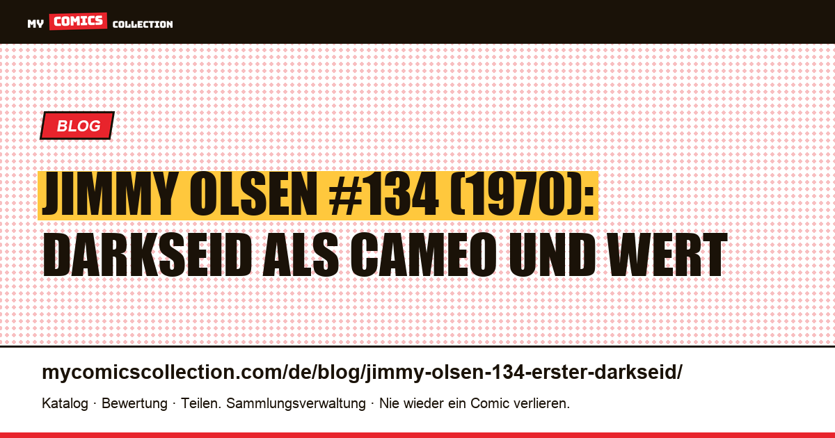 Superman's Pal Jimmy Olsen #134: der Cameo von Darkseid (1970), Artikelillustration