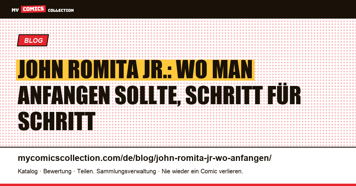 John Romita Jr.: Wo man anfängt, Artikelillustration