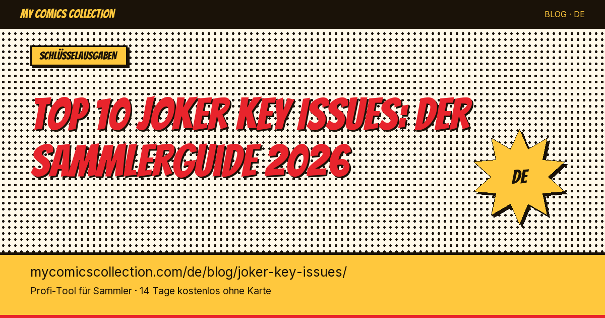 Top 10 Joker Key Issues zum Besitzen — Artikel-Illustration