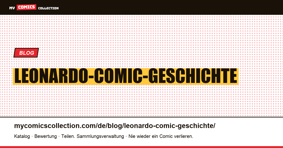 Leonardo-Comic-Geschichte — Artikelillustration