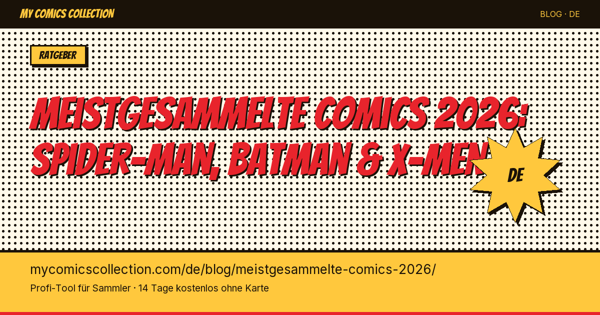 Die meistgesammelten Comics in Europa 2026: unsere Studie — Artikel-Illustration