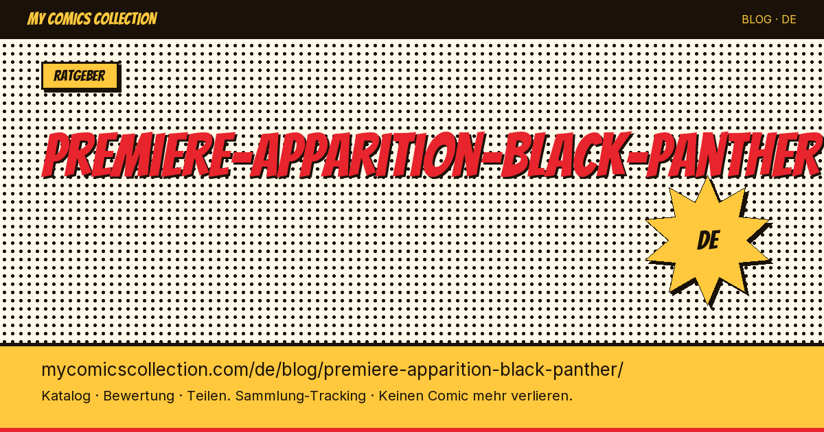 Erste Erscheinung von Black Panther — Artikelillustration