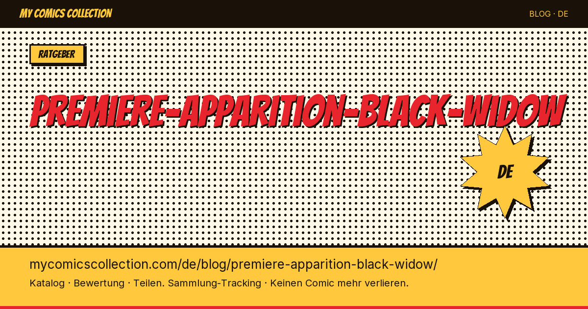 Erste Erscheinung von Black Widow — Artikelillustration