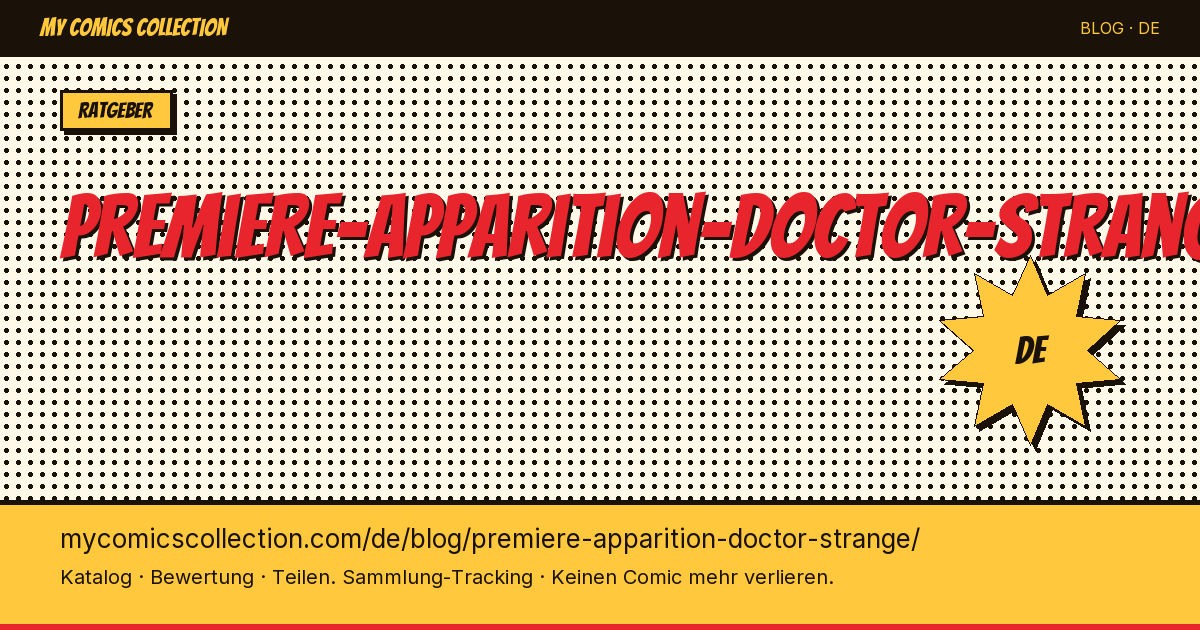 Erste Erscheinung von Doctor Strange — Artikelillustration