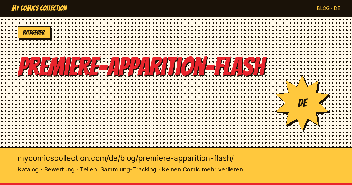 Erstes Erscheinen von Flash — Artikelillustration