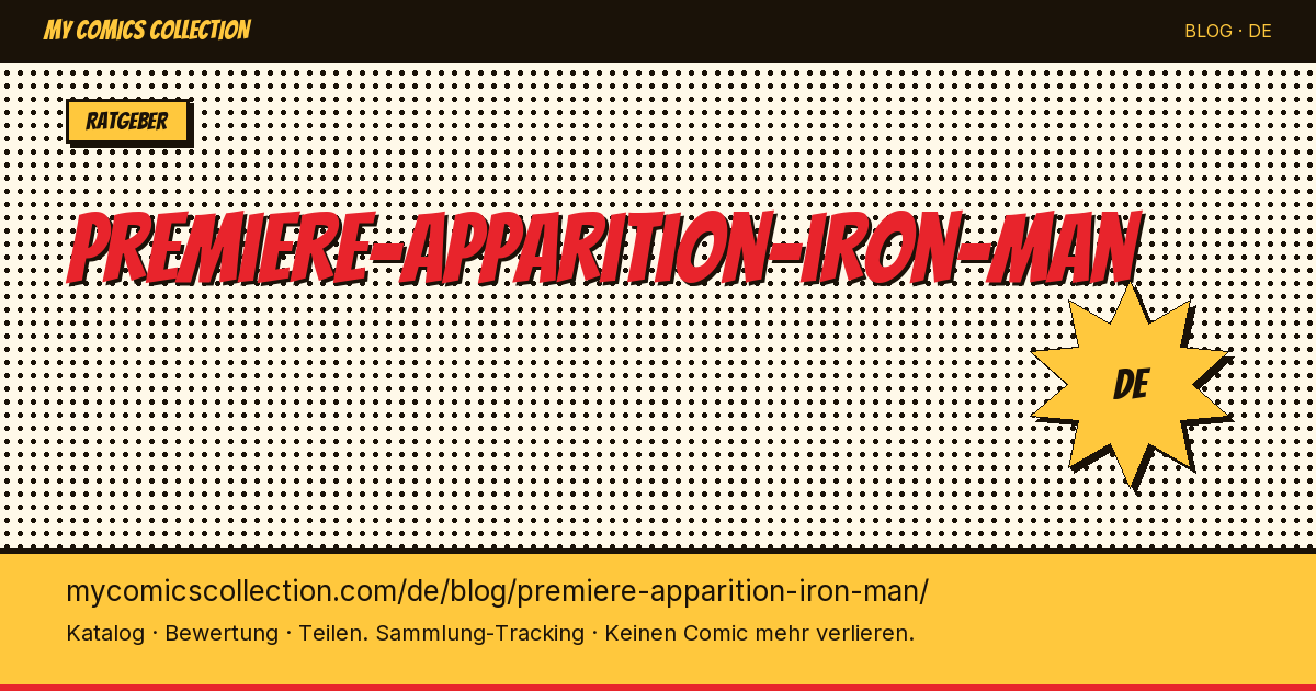 Erste Erscheinung von Iron Man — Artikelillustration
