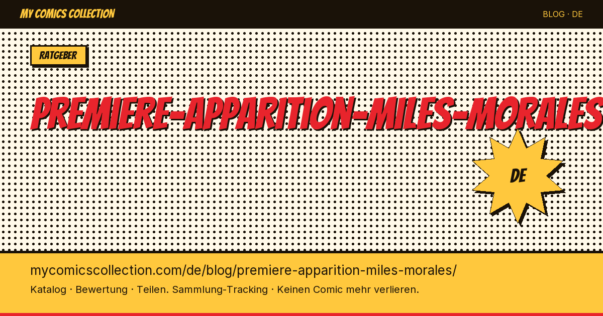 Erste Erscheinung von Miles Morales — Artikelillustration