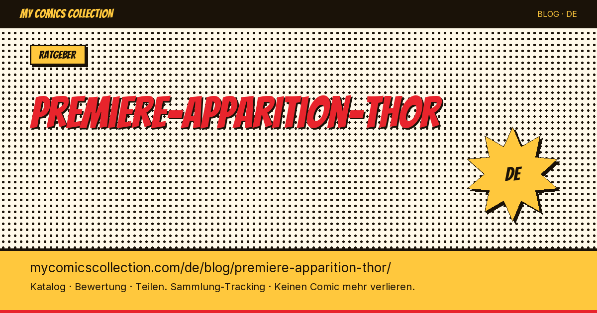 Erste Erscheinung von Thor — Artikelillustration