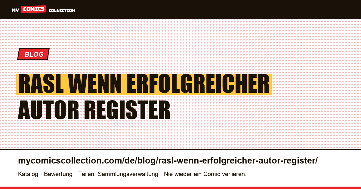 RASL: Wenn ein erfolgreicher Autor das Register wechselt und sein Publikum verliert — Artikelillustration