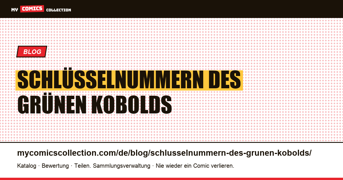 Schlüsselnummern des grünen Kobolds — Artikelillustration