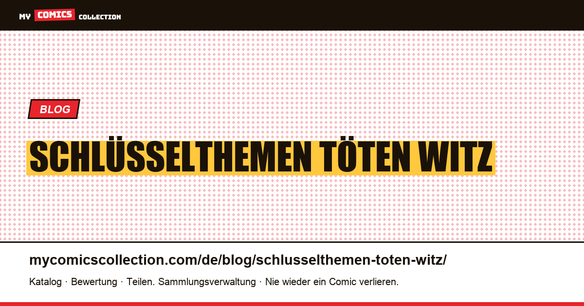 Schlüsselthemen töten Witz — Artikelillustration