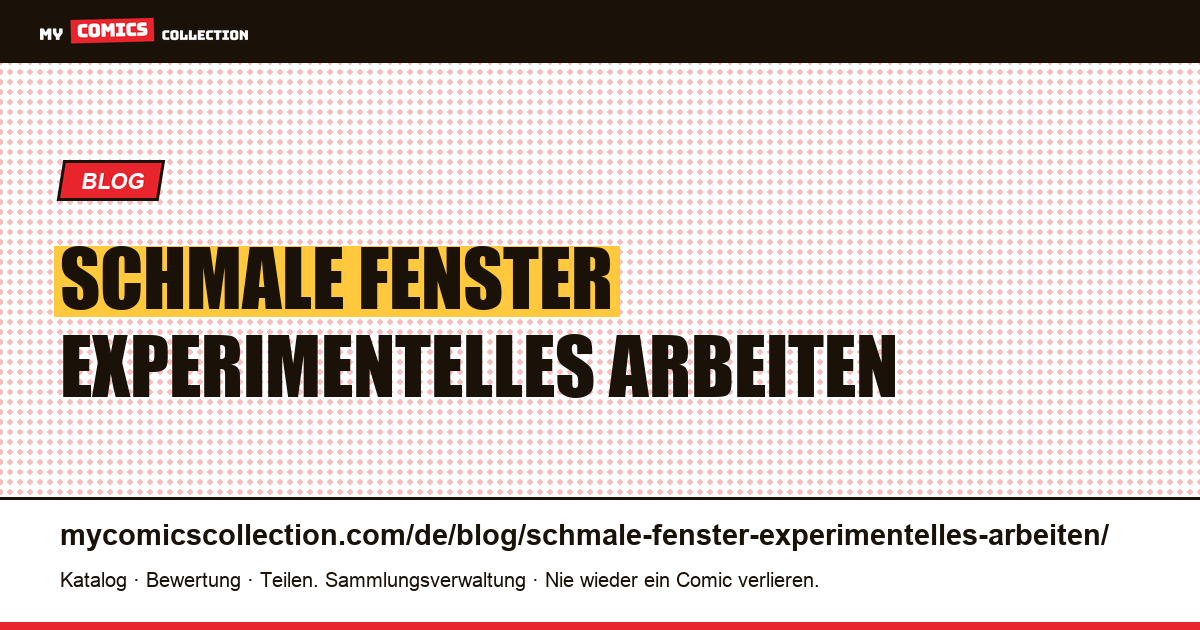 Das schmale Fenster, das experimentelles Arbeiten ermöglicht — Artikelillustration