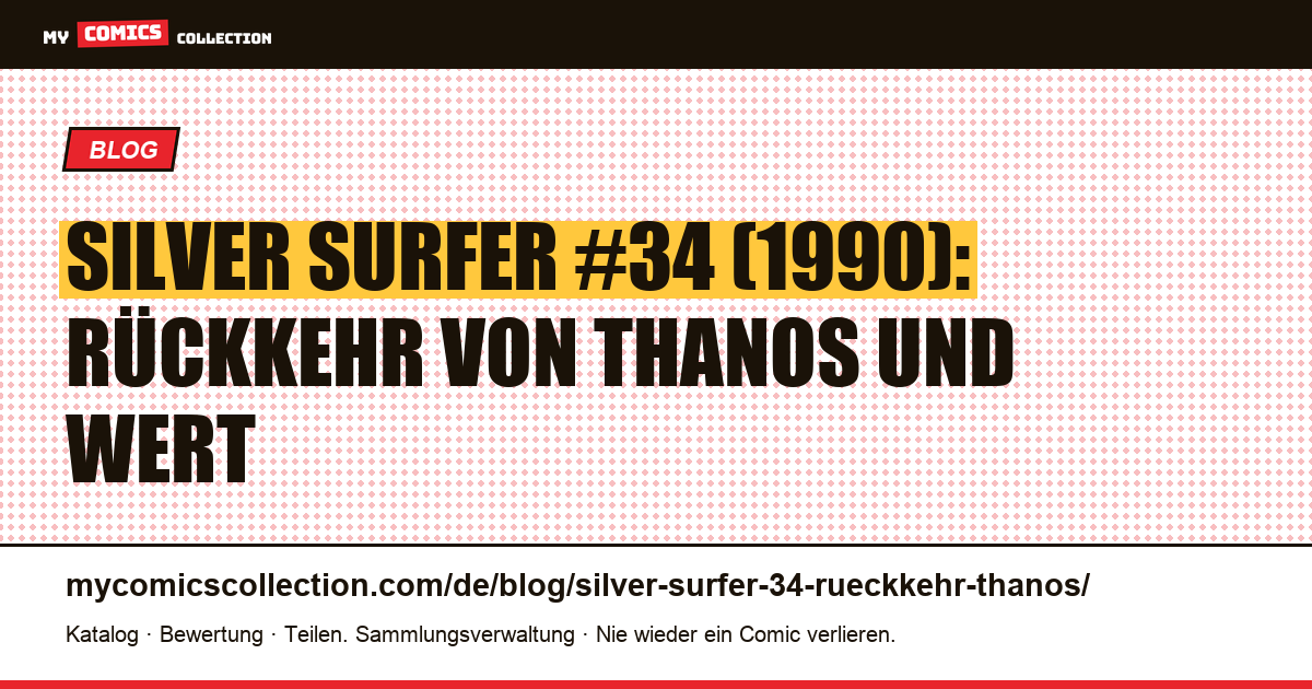 Silver Surfer #34 (1990): Thanos kehrt zurück, Artikelillustration