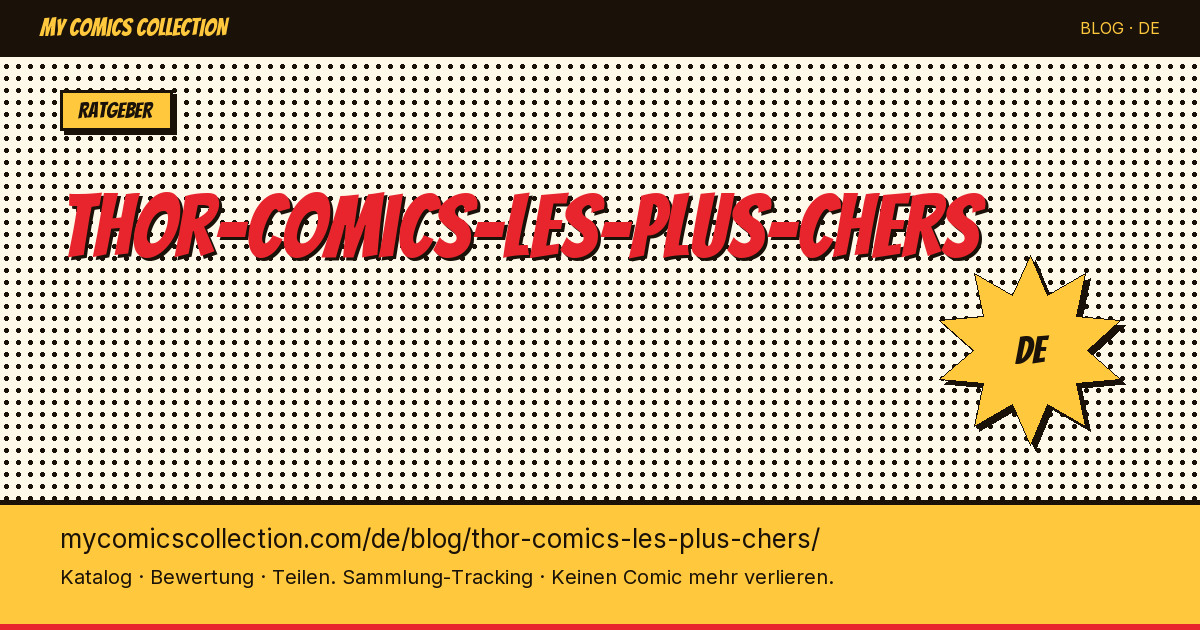 Die teuersten Thor-Comics — Artikelillustration