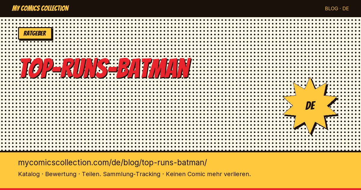 Top Runs Batman — Artikelillustration