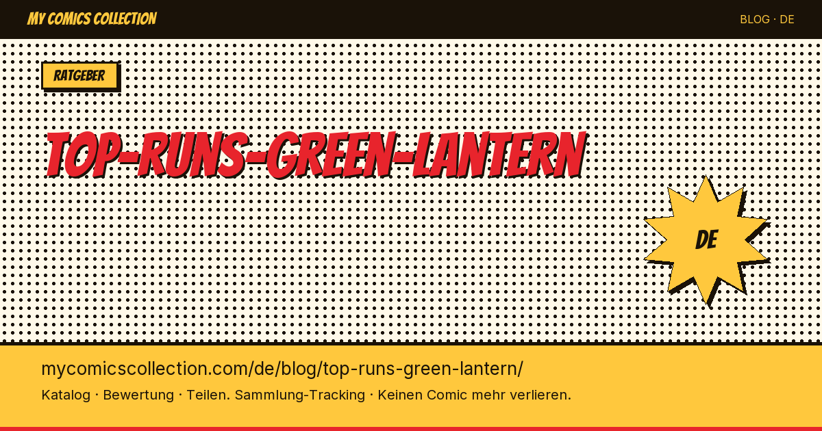 Die besten Green Lantern Runs — Artikelillustration