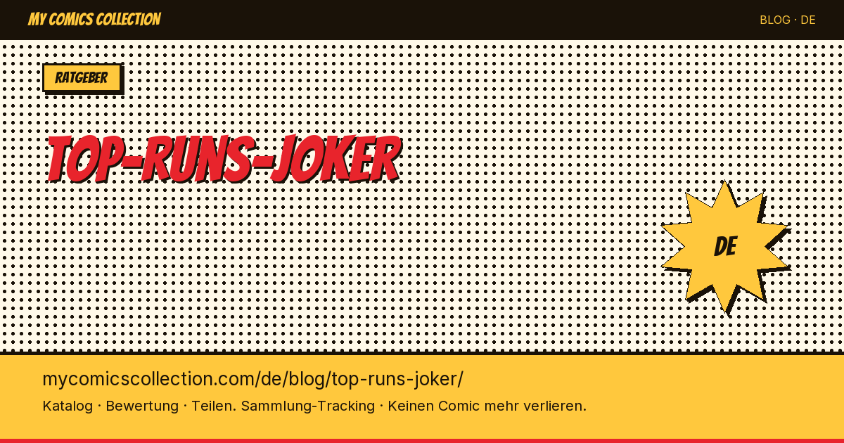 Top-Runs mit dem Joker — Artikelillustration