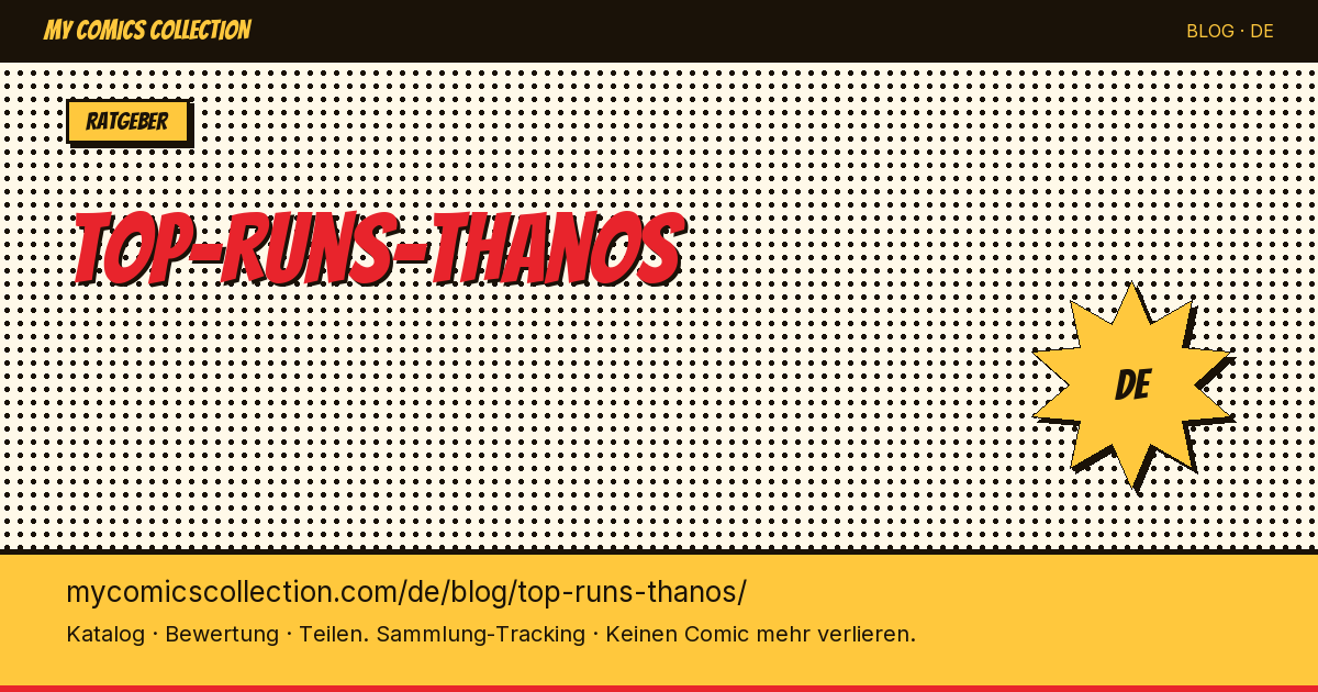 Die besten Thanos-Comic-Runs für Sammler — Artikelillustration